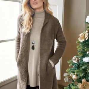 Soft Surroundings Maven Topper Fuzzy Cardigan